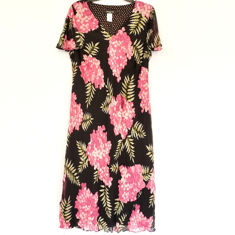 Jones New York 100% Silk Dress Size 16